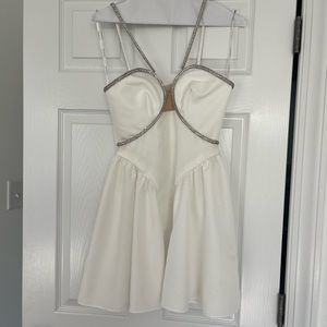 White self portrait mini dress, size 2